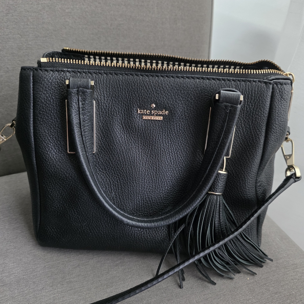 Kate Spade Black Satchel with Tassel